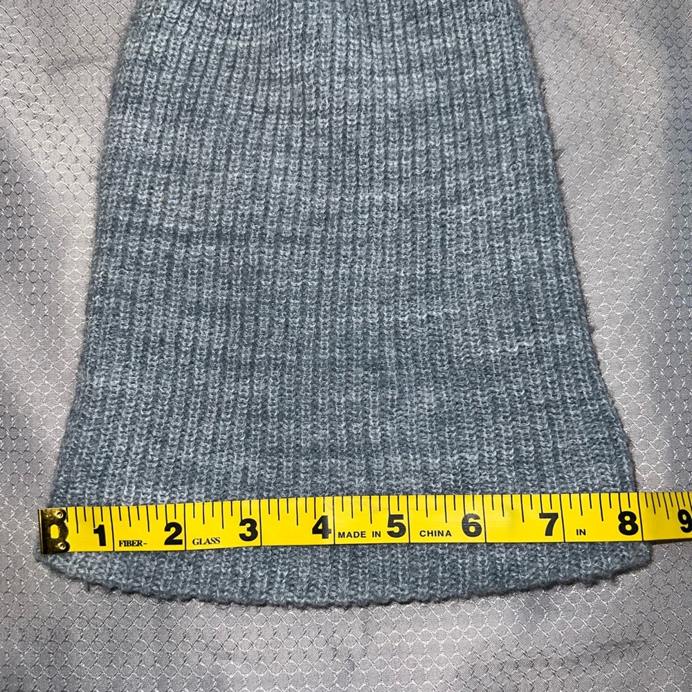 Gray Ribbed Knit Beanie - Picture 2 of 3